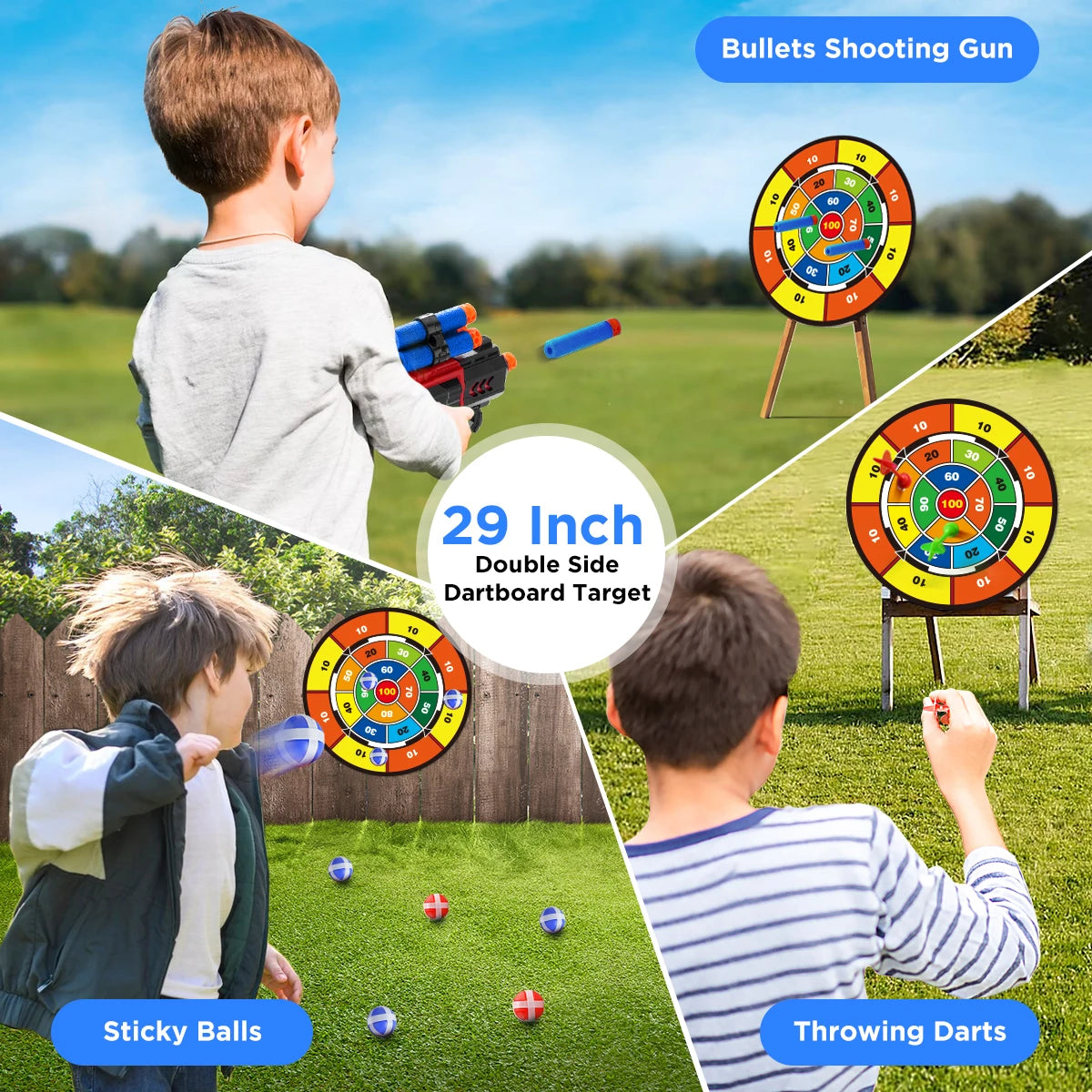 VATOS Bow Arrow Gun Toy Set For Kids Archery Target
