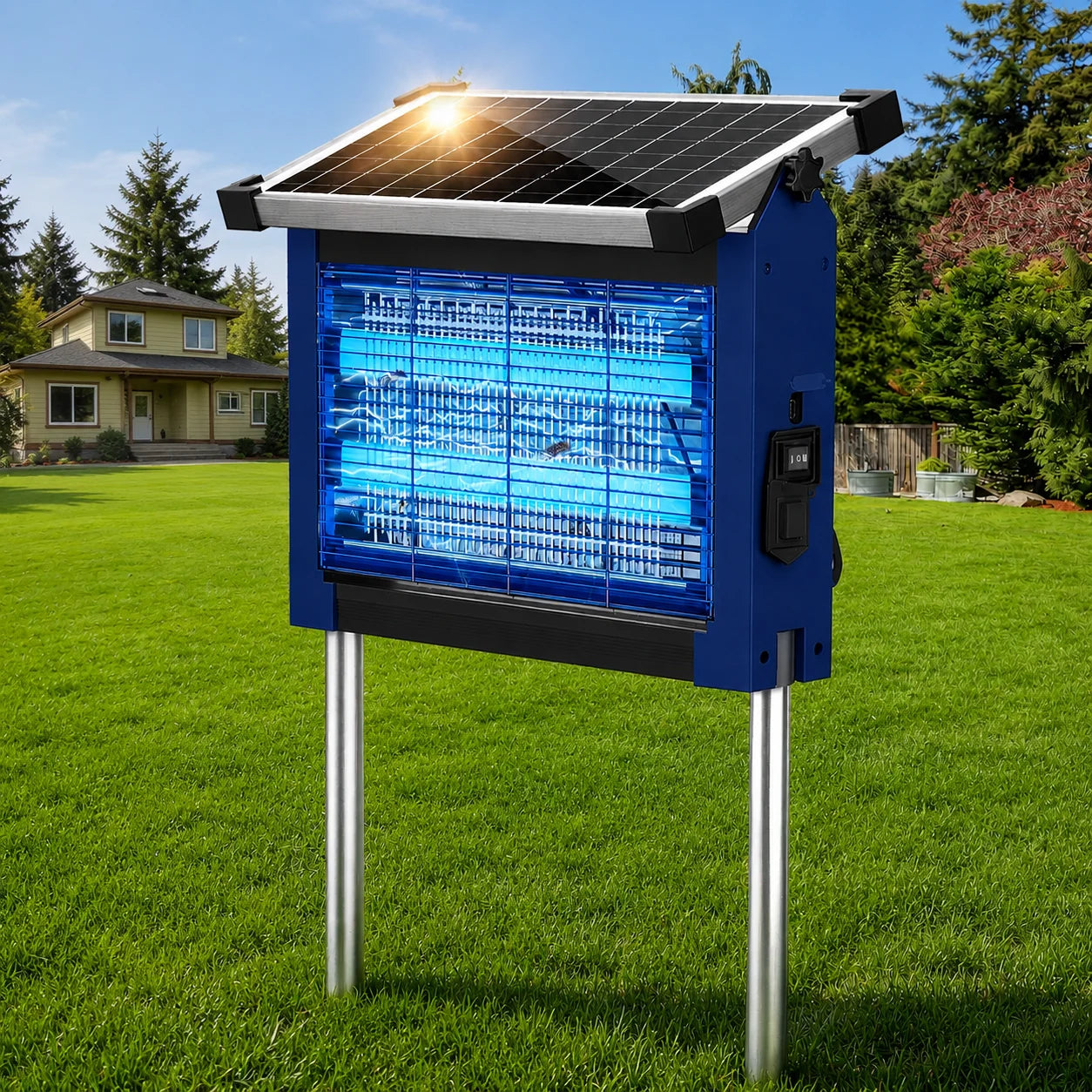 Solar Outdoor Bug Zapper Cordless Rechargeable Mosquito Guard