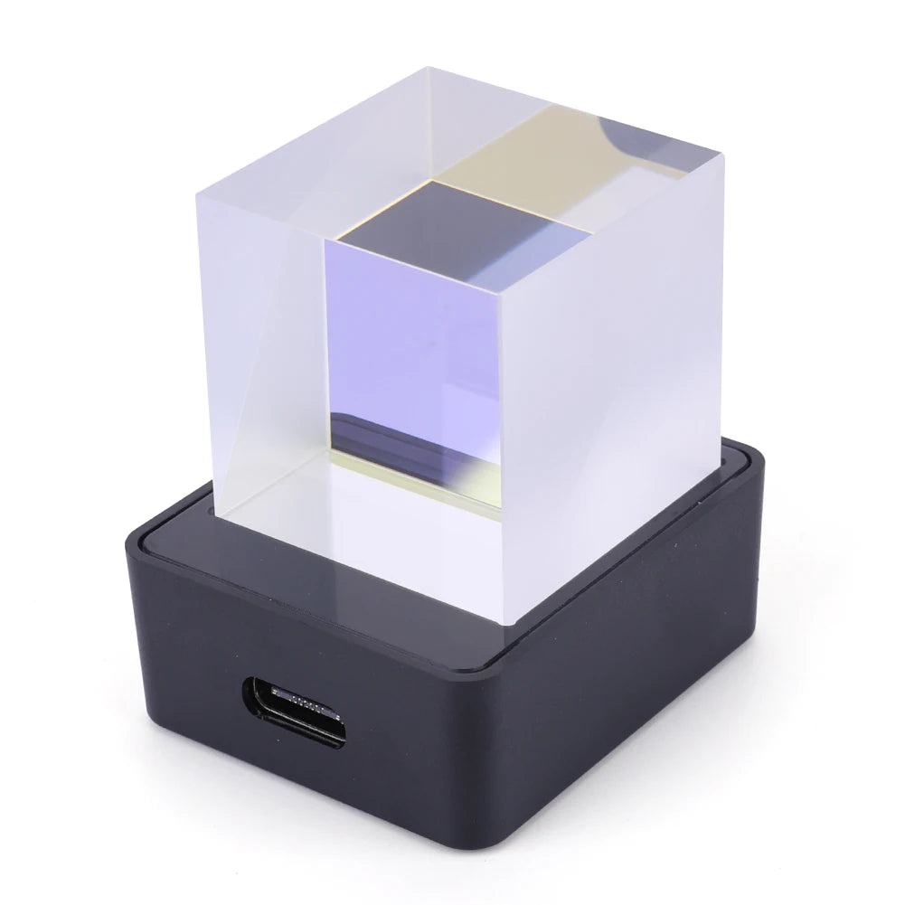 Alloet Crystal Cube Photo Display and Smart Weather Station Clock