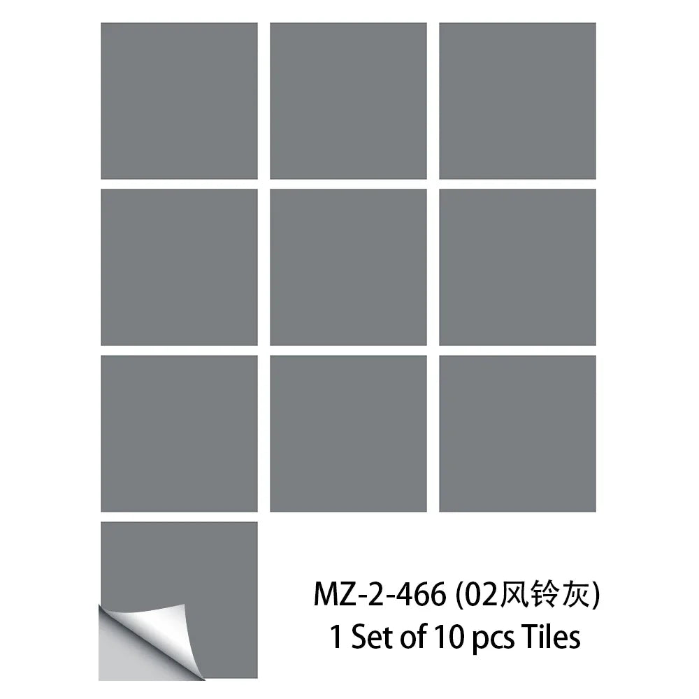 Diamond Tile Sticker Set 10 Pieces Peel And Stick Kitchen Backsplash Waterproof