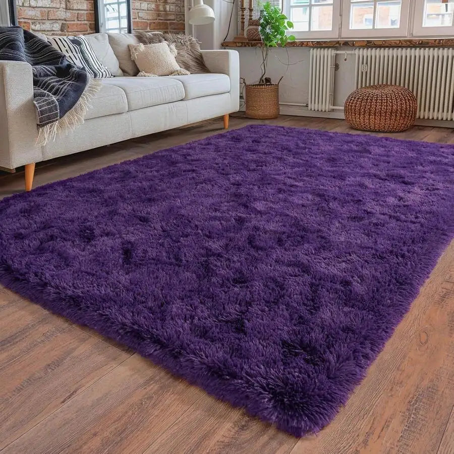 Indoor Soft Shag Plush Acrylic Rug For Bedroom Living Room