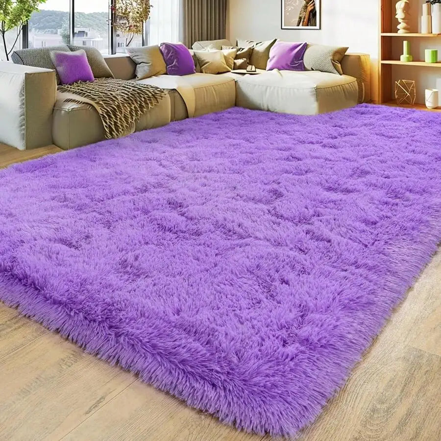 Indoor Soft Shag Plush Acrylic Rug For Bedroom Living Room