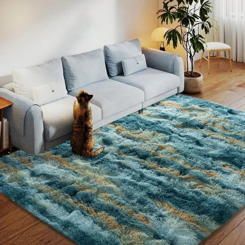 Indoor Soft Shag Plush Acrylic Rug For Bedroom Living Room