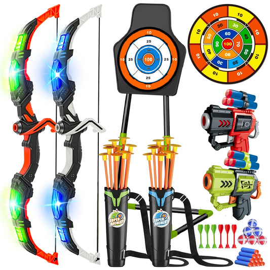 VATOS Bow Arrow Gun Toy Set For Kids Archery Target