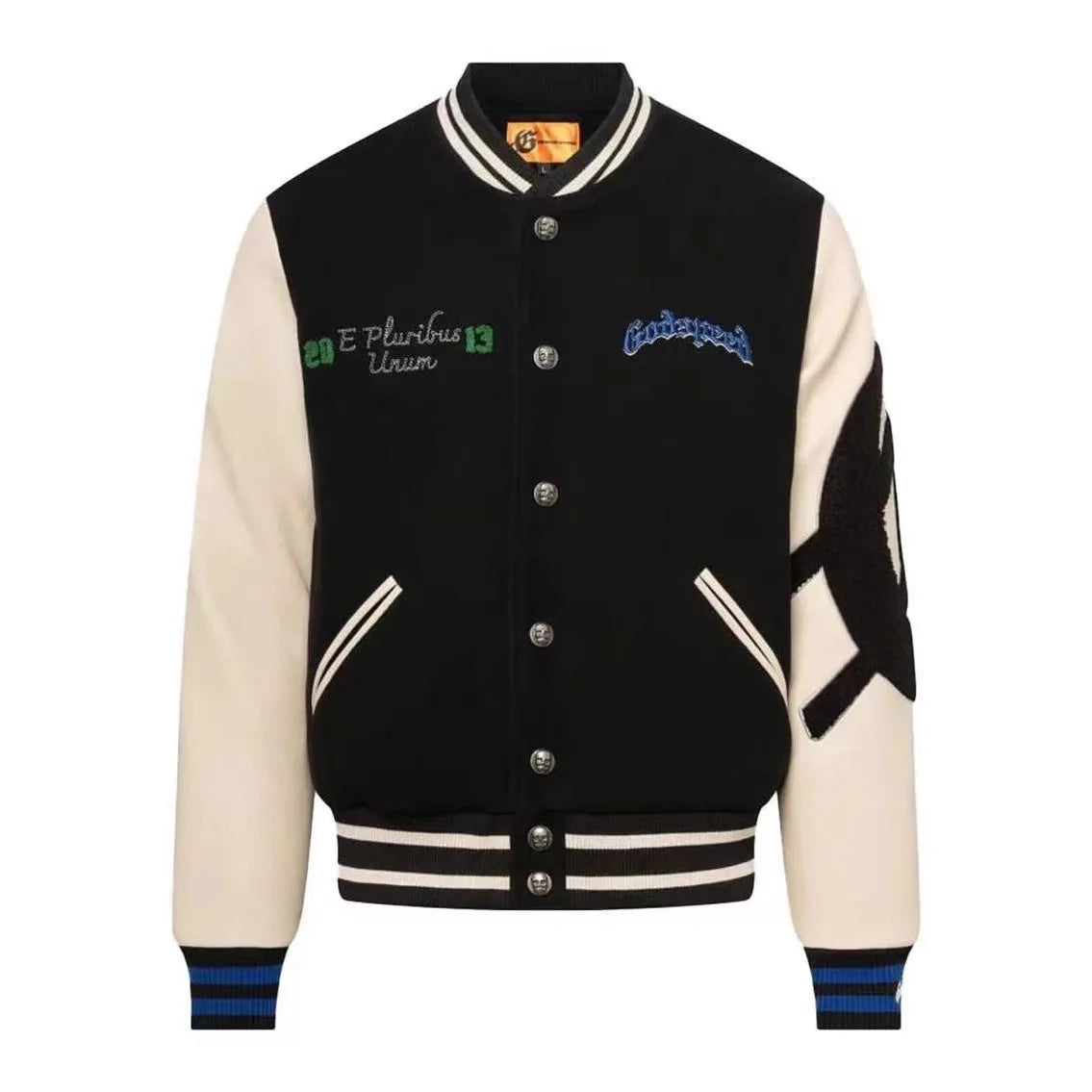 Mens Autumn Winter American Baseball Jacket Embroidered Outerwear