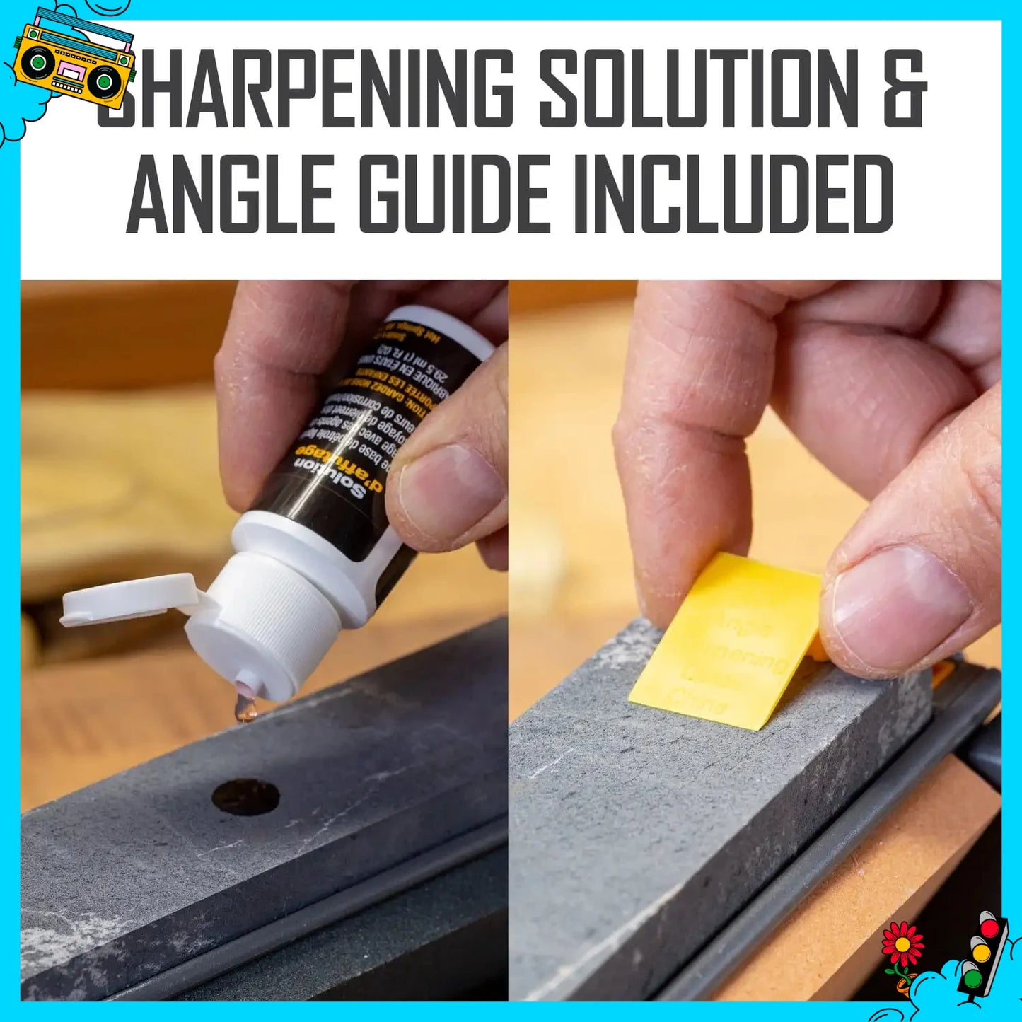 Sharpening Stone Kit For Chefs And Woodworkers Outdoorsmen