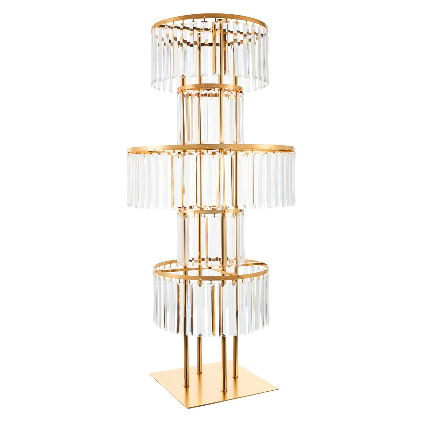 Bymaocar Five Tier Acrylic Flower Stand Wedding Centerpiece
