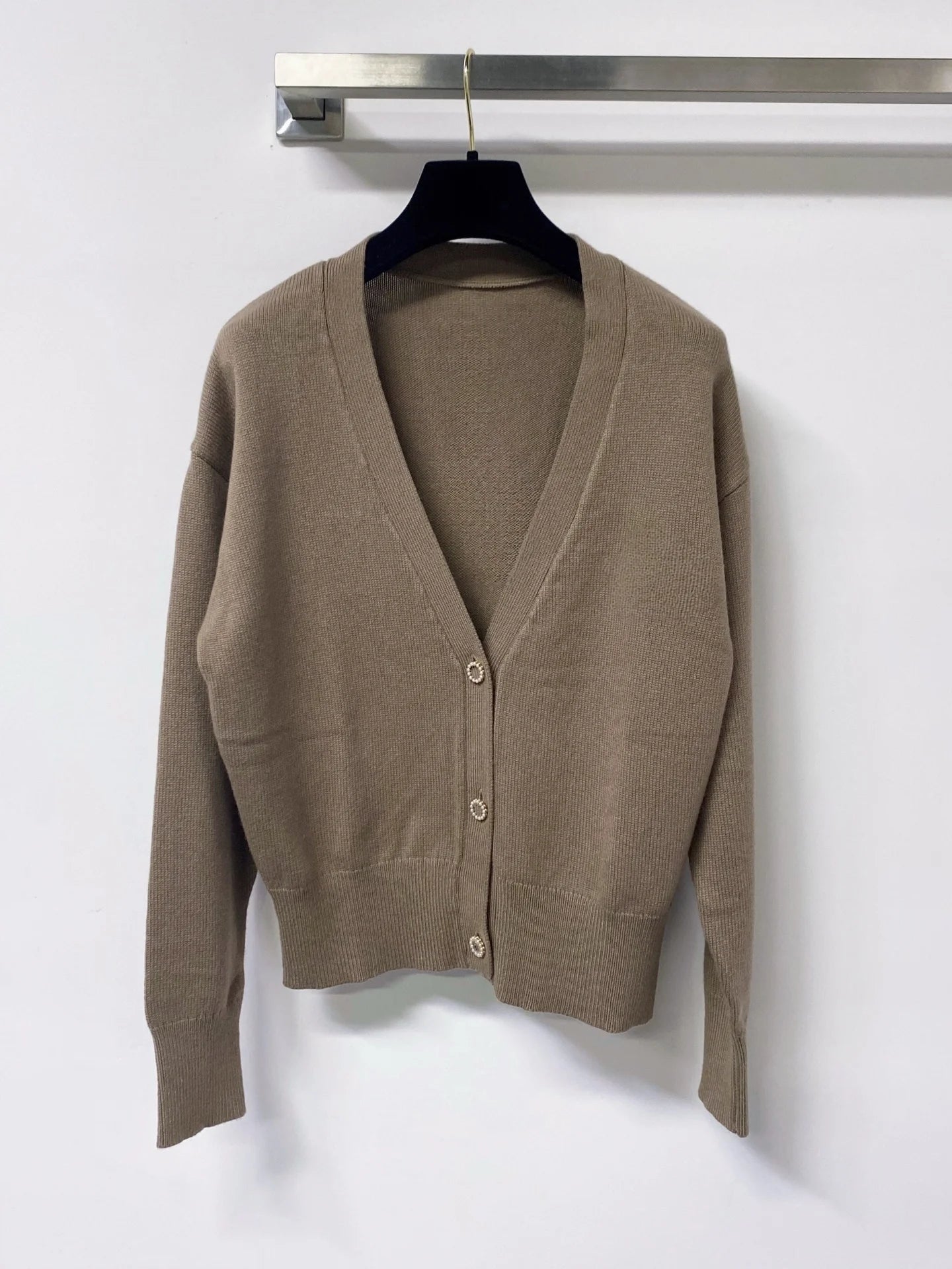 Women's Loose Knitted Long Sleeve Button Front Cardigan