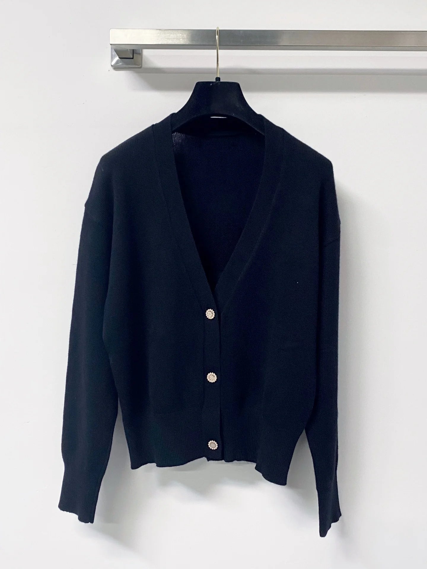 Women's Loose Knitted Long Sleeve Button Front Cardigan