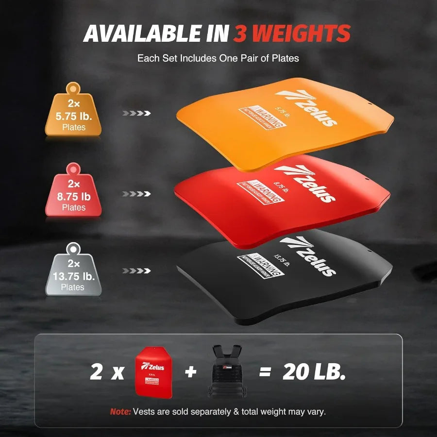 Weighted Vest Plates For Workout, Curved Steel With Clear Markings