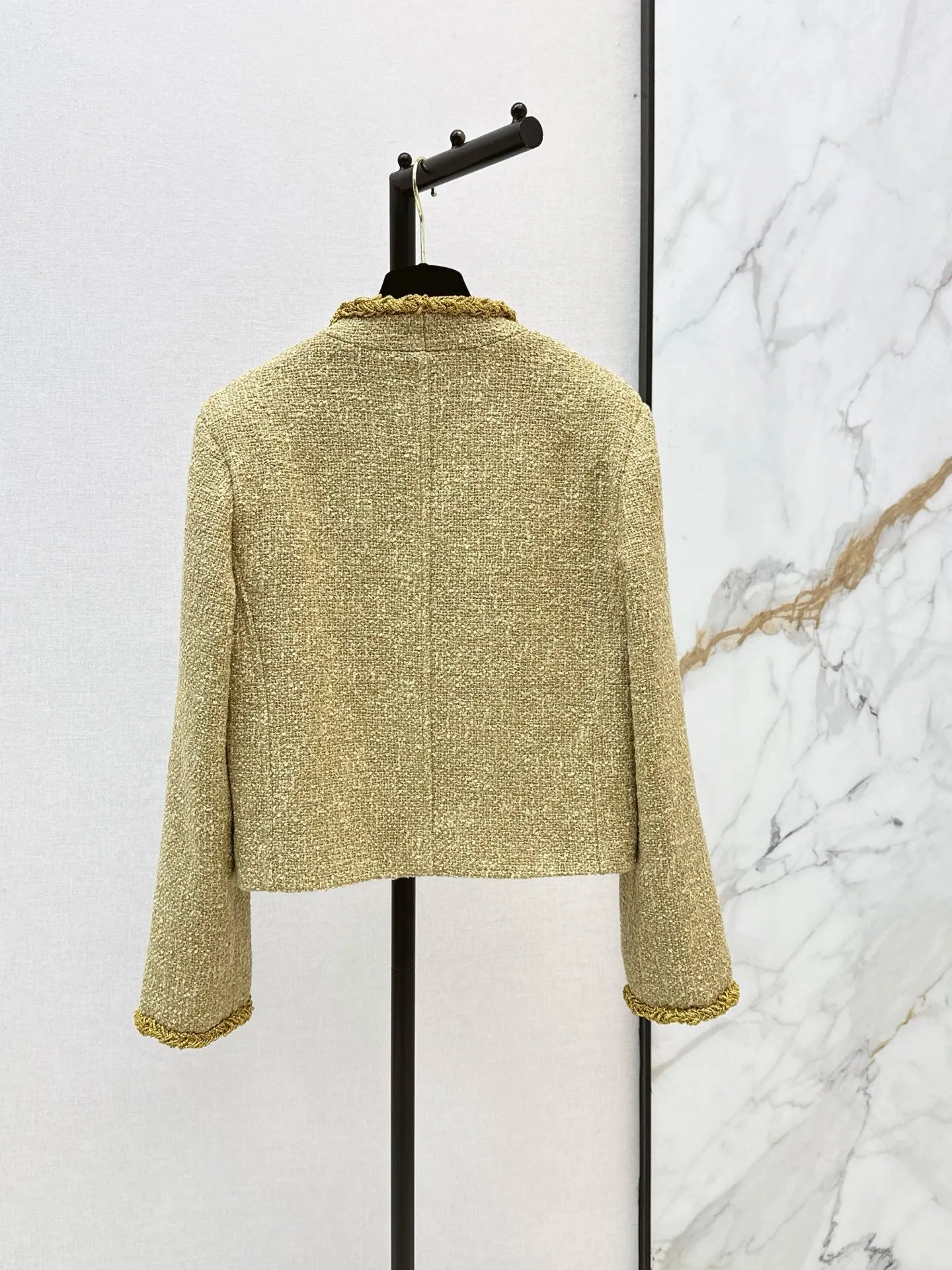 Women Stand Collar Button Jacket Elegant Autumn Winter Outerwear