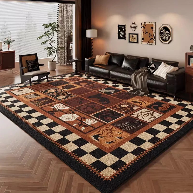 Facaishu Living Room Rug Cat Pattern Soft Cute Fleece Carpet