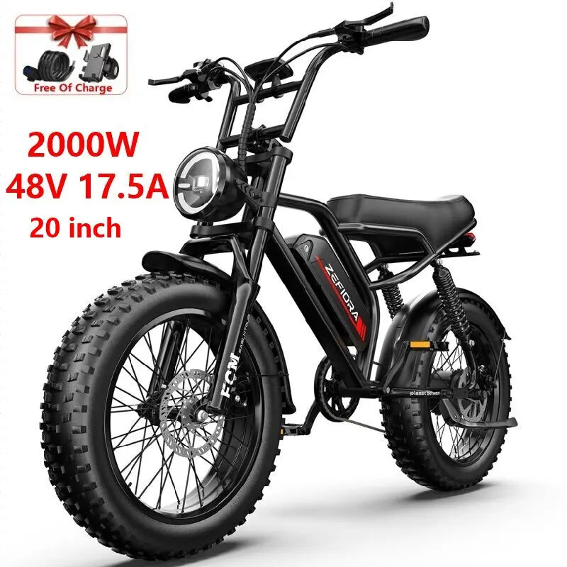 ZEFIORA Mountain Electric Bike UL2849 Certified Lightweight Aluminum Frame