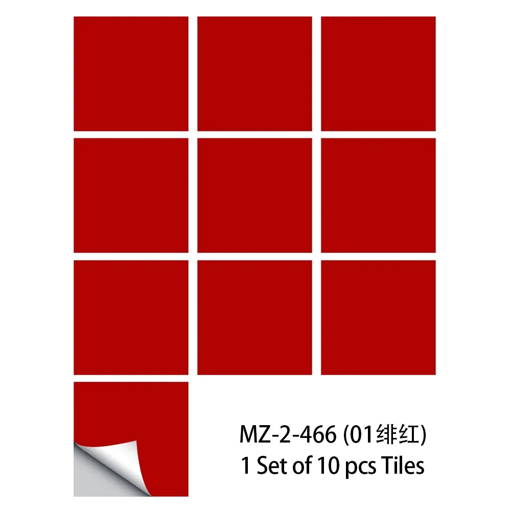 Diamond Tile Sticker Set 10 Pieces Peel And Stick Kitchen Backsplash Waterproof
