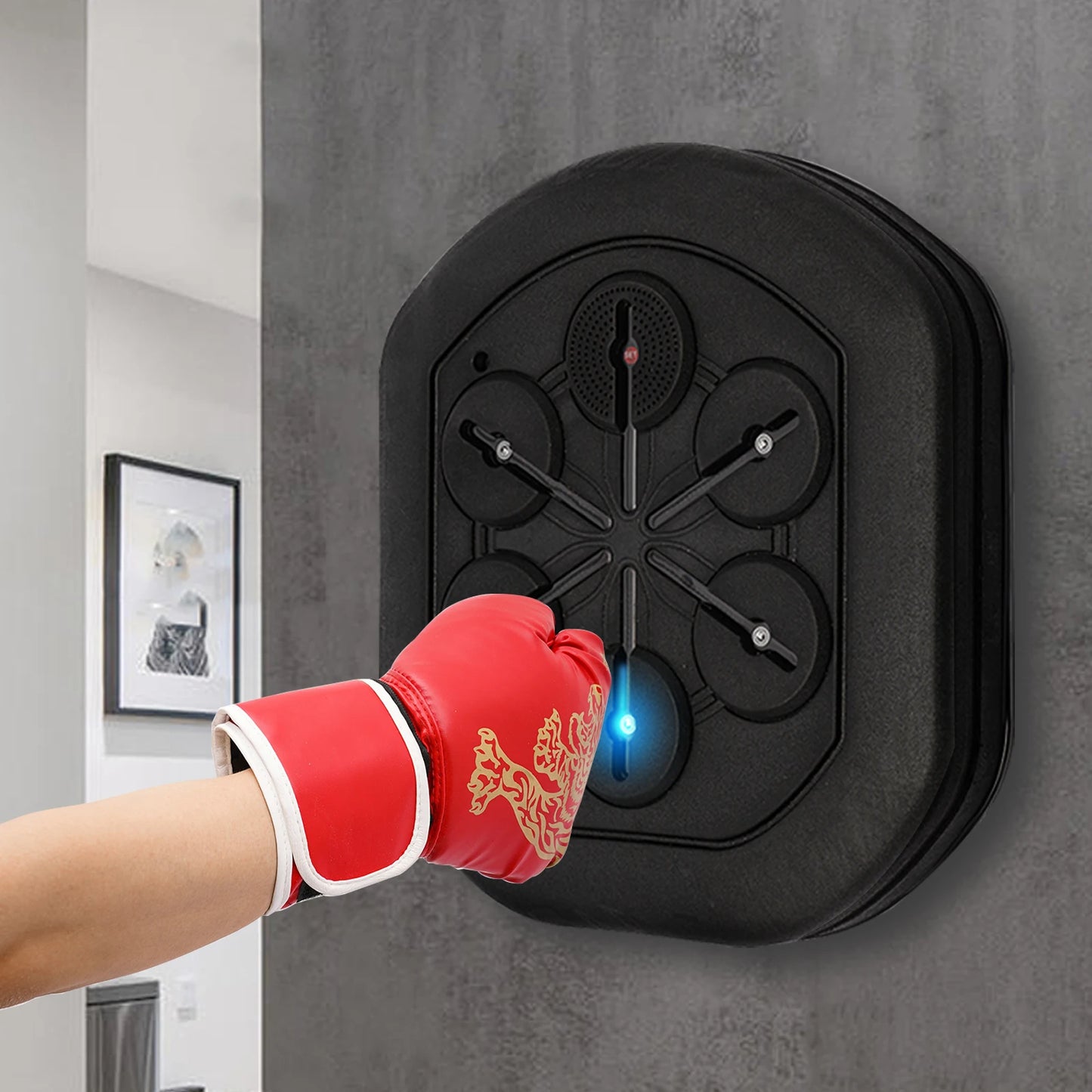 Music Boxing Machine Wall Mounted Led Light Boxing Equipment