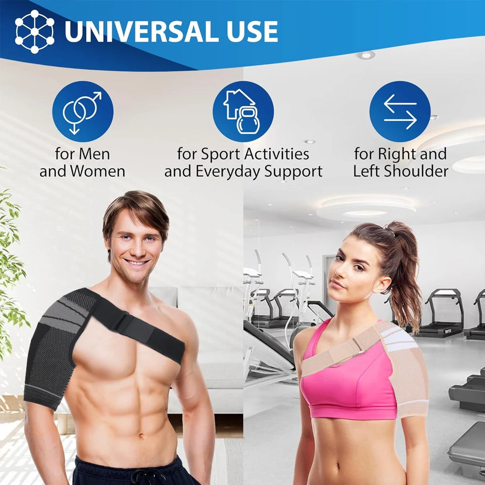 Shoulder Brace Support For Left Or Right With Adjustable Strap