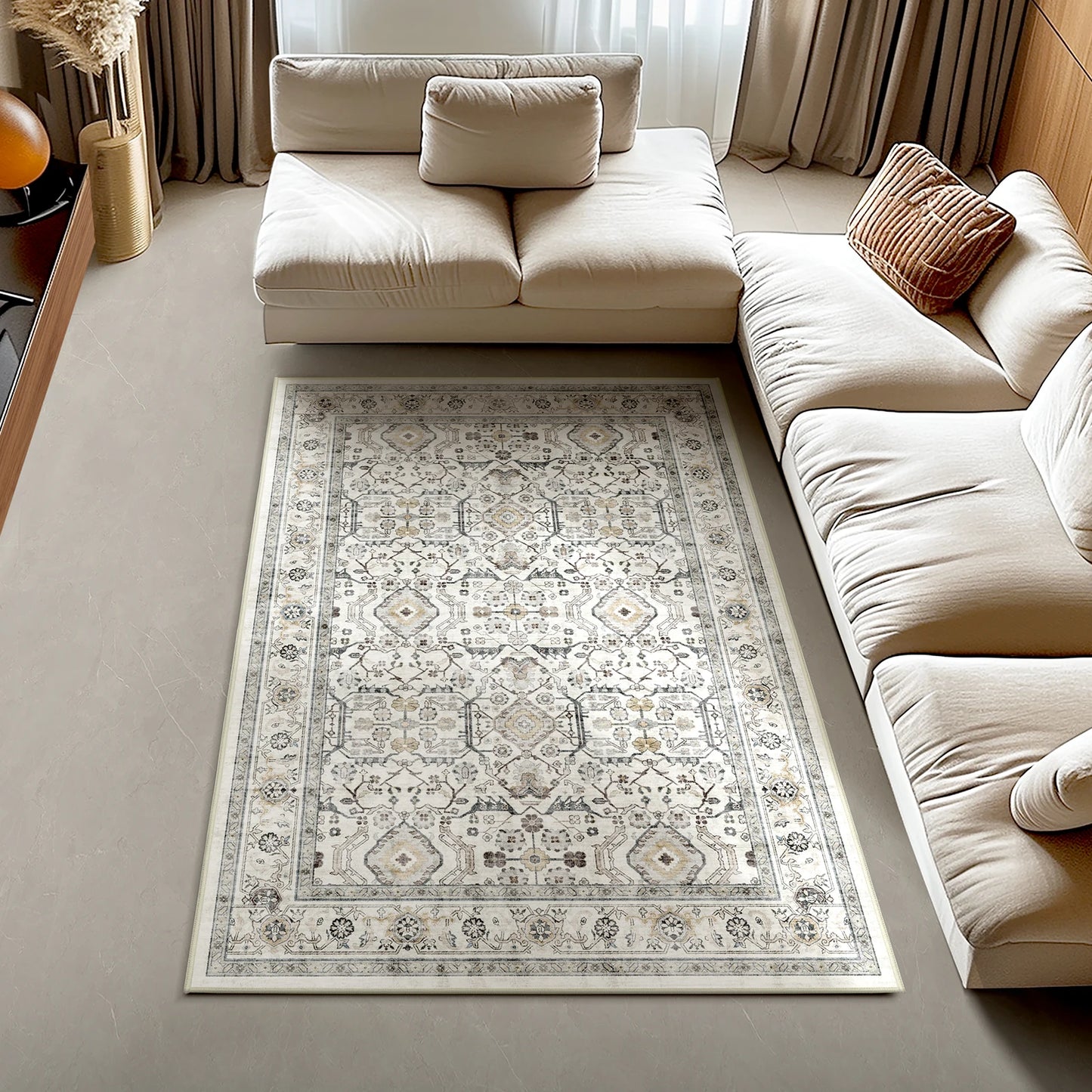 NONEDesign Kilim Rug Vintage Ethnic Floor Mat for Living Room