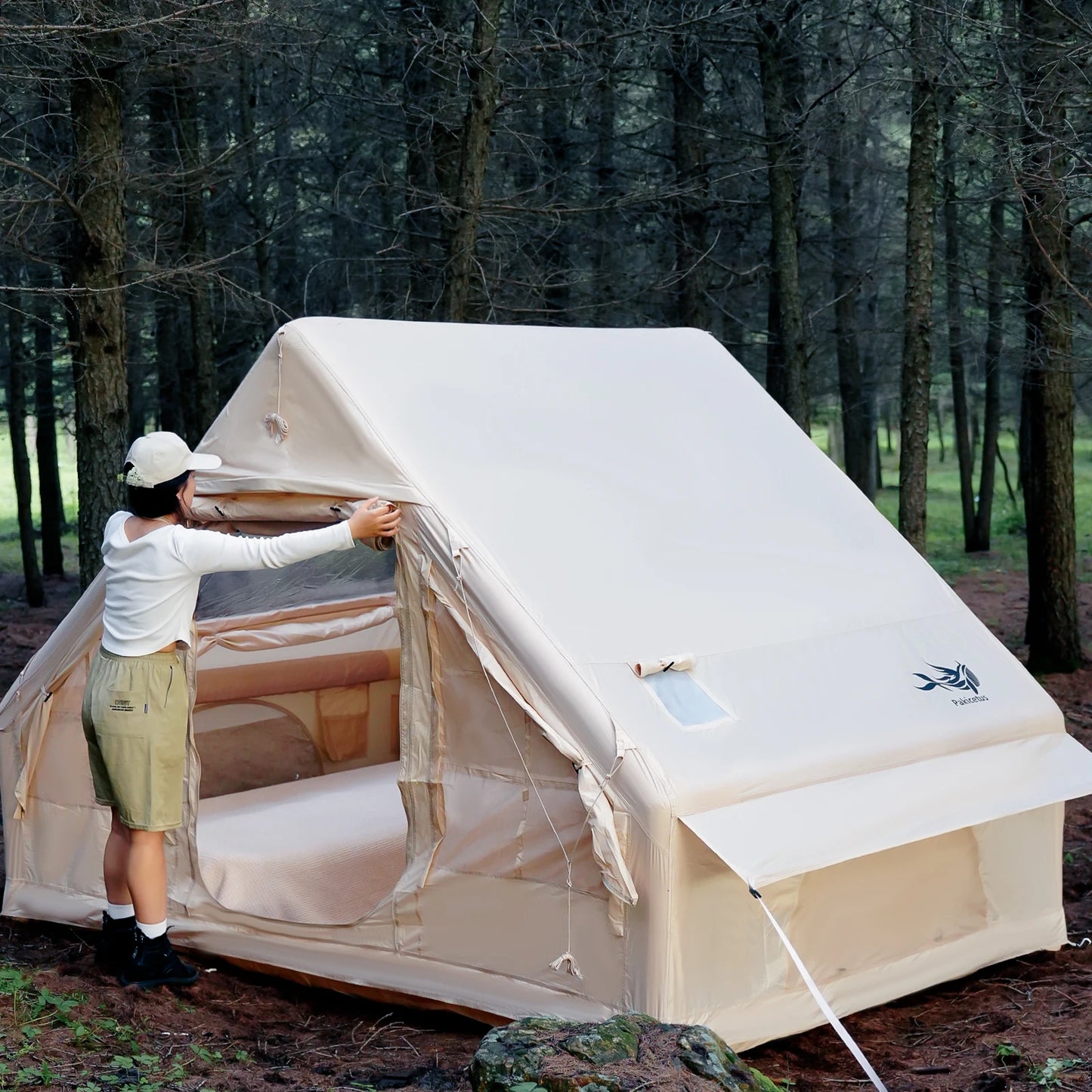 Pakicetus Inflatable Tent With Skylight Quick Setup 4 To 6
