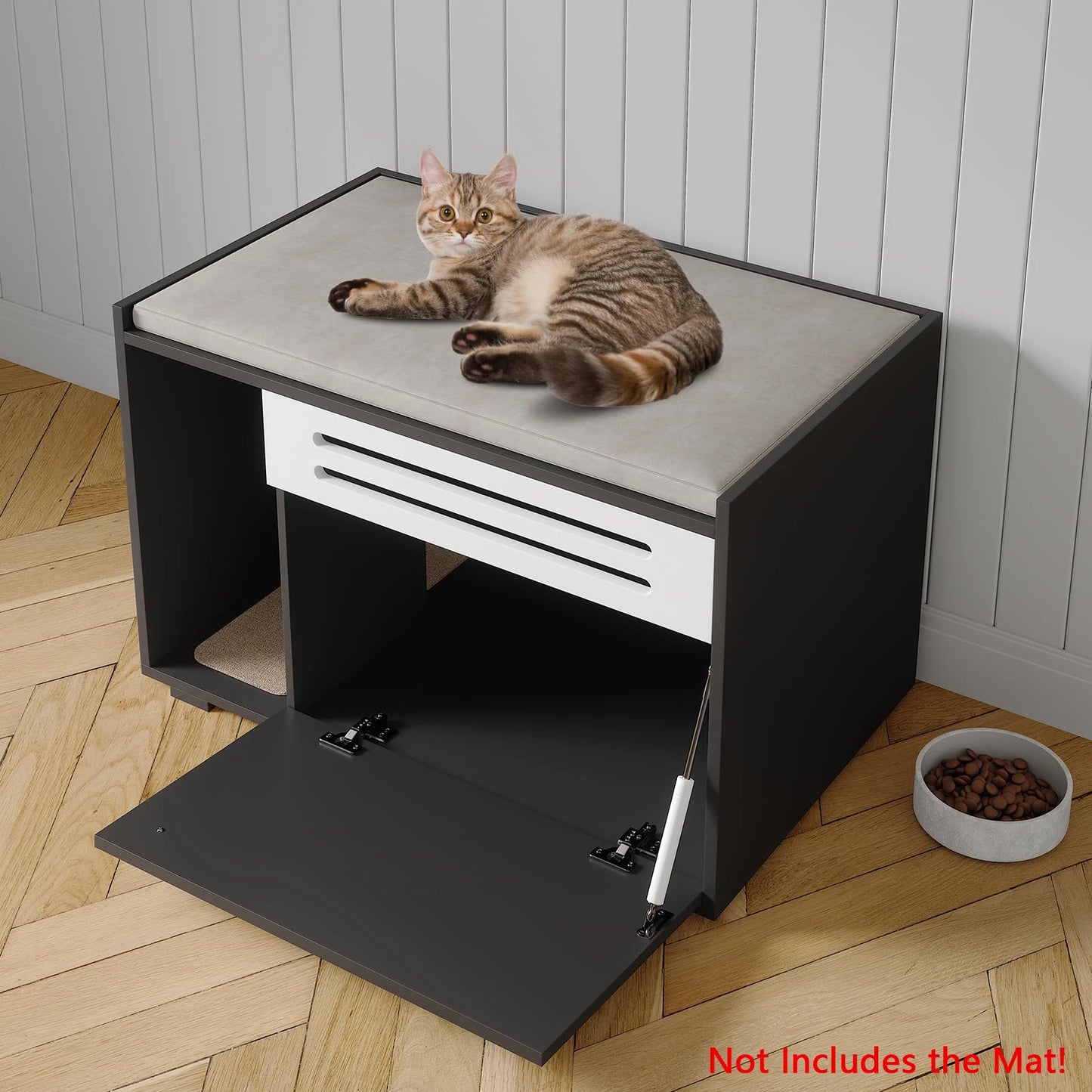 HiMISSCN Cat House End Table Litter Box Enclosure Furniture