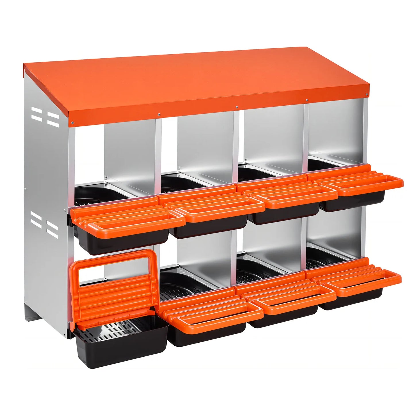 SucceBuy Metal Chicken Nesting Boxes With Protective Rollout Lids