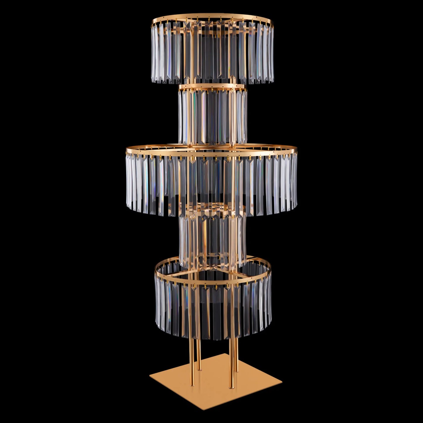 Bymaocar Five Tier Acrylic Flower Stand Wedding Centerpiece
