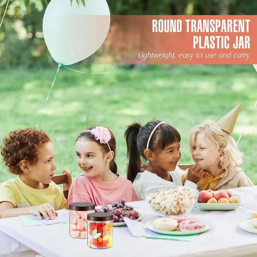 Plastic Jars With Lids 50 Pcs Reusable Storage Containers