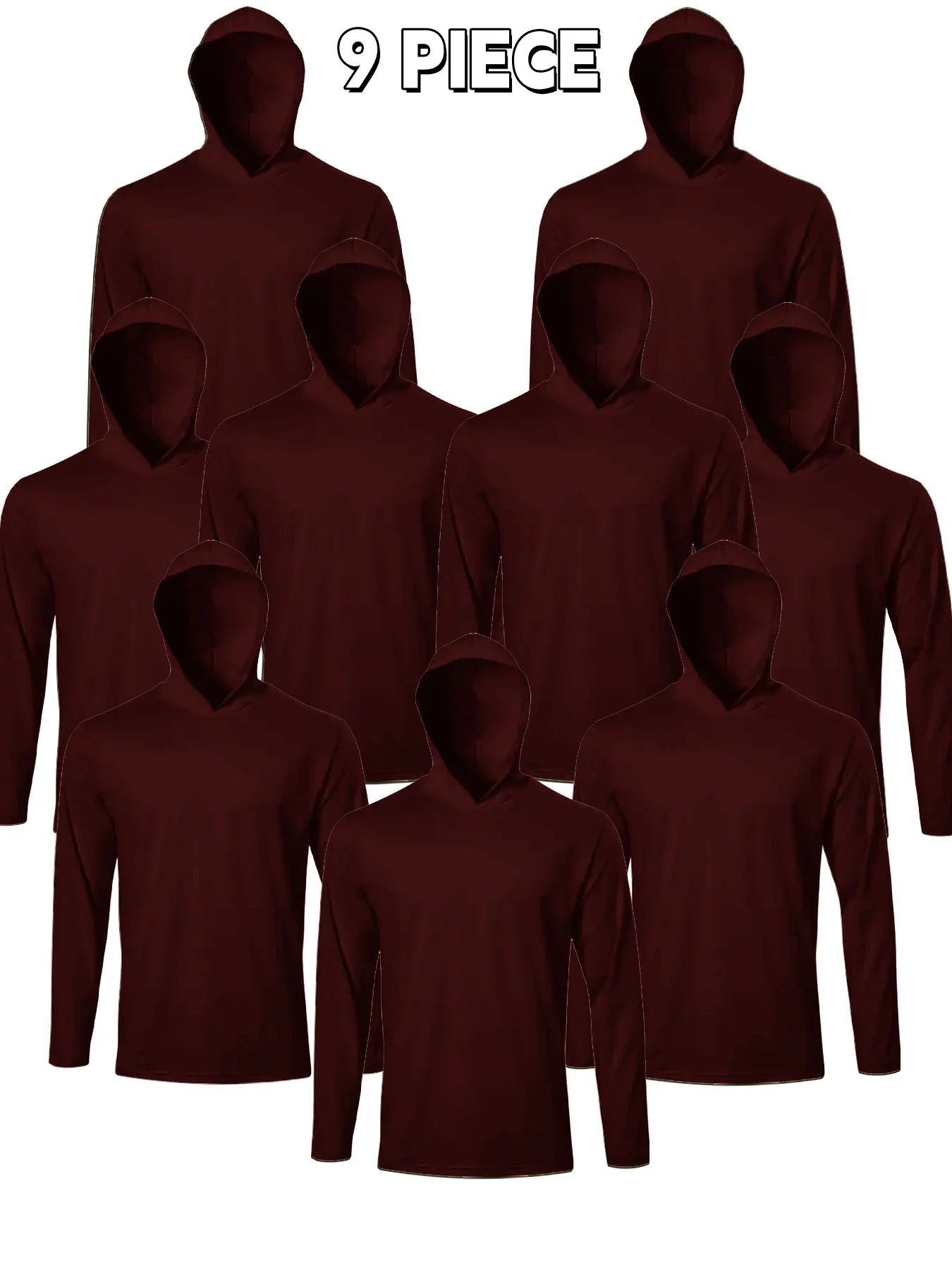 Men's Hooded Long Sleeve Shirts Breathable Workout Tees