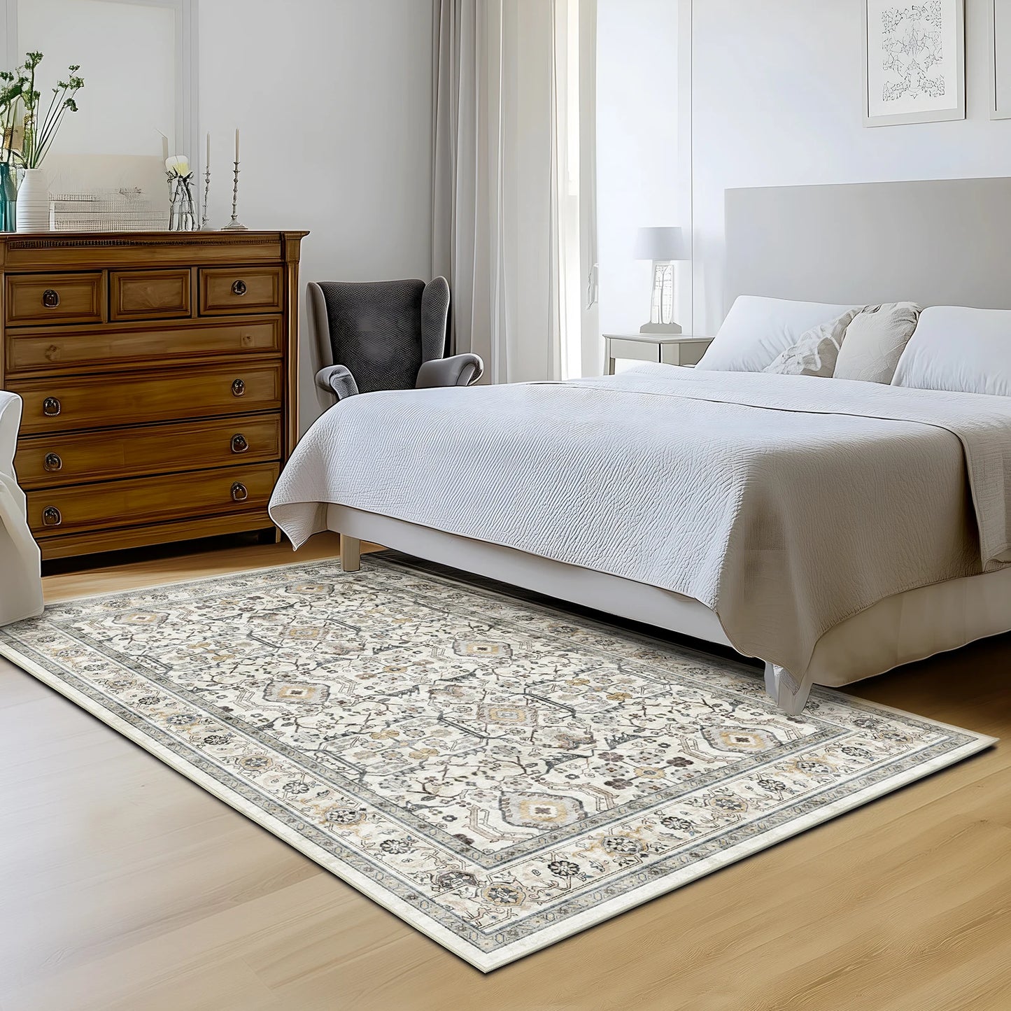 NONEDesign Kilim Rug Vintage Ethnic Floor Mat for Living Room
