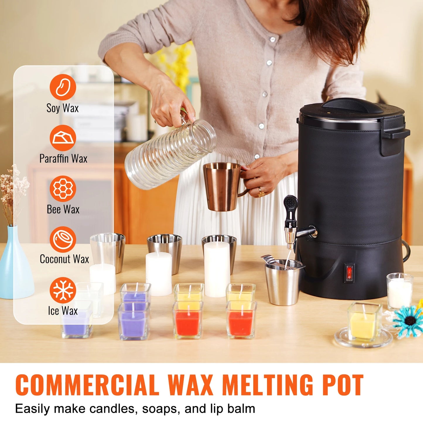 SucceBuy Wax Melter For Candle Making Electric Pot