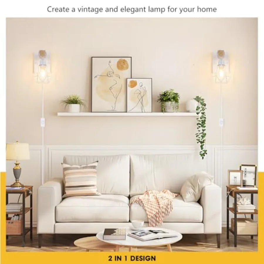 Plug In Wall Sconces Set Of Two Modern Wood Luminaires
