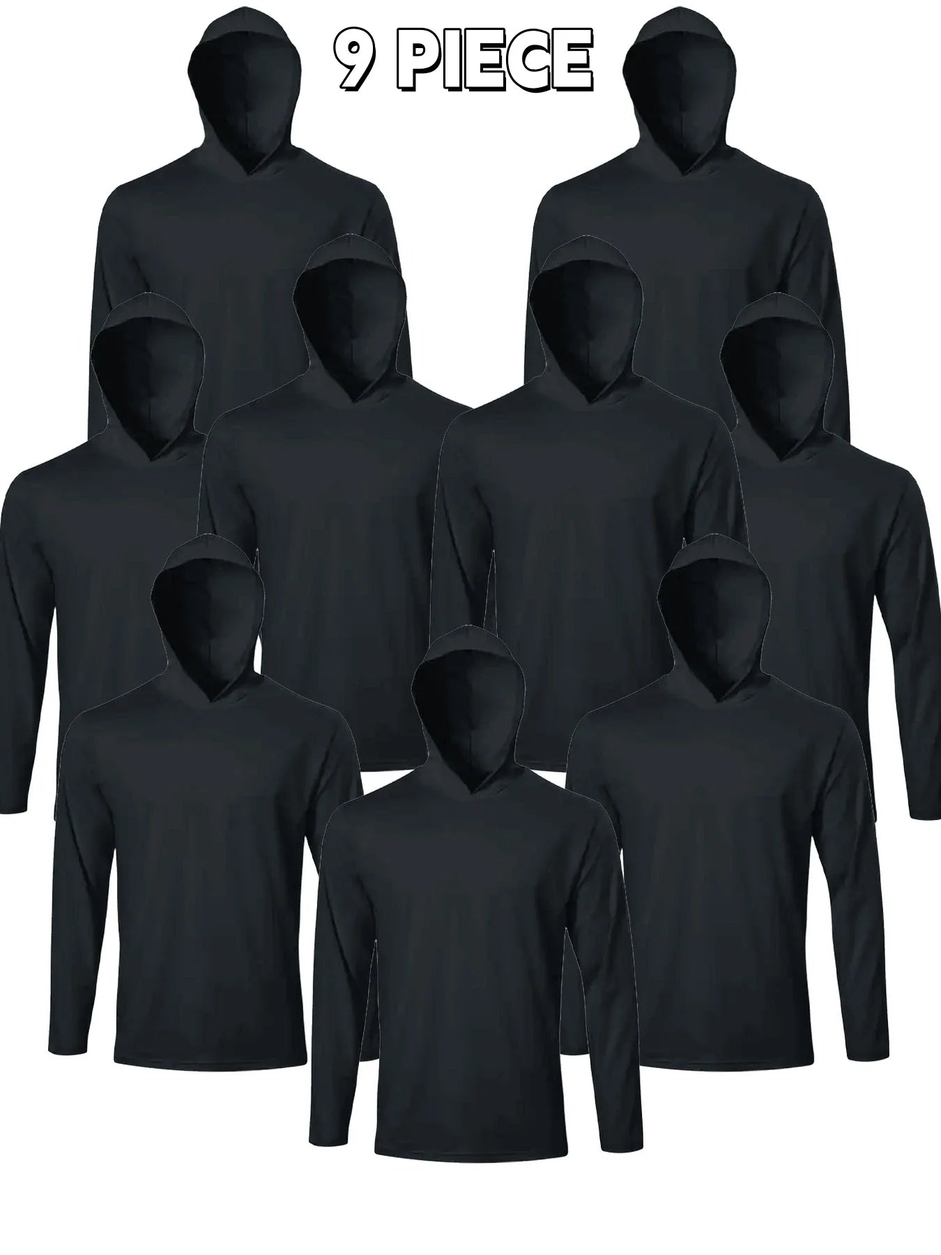 Men's Hooded Long Sleeve Shirts Breathable Workout Tees