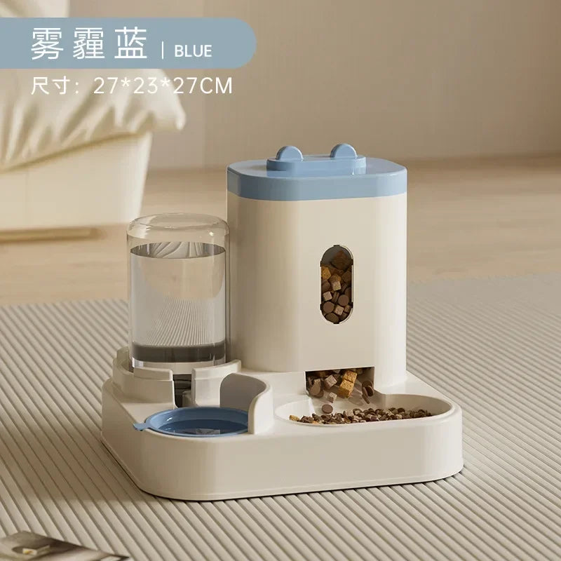 Automatic Pet Feeder With Water Fountain For Cats And Dogs Large Capacity