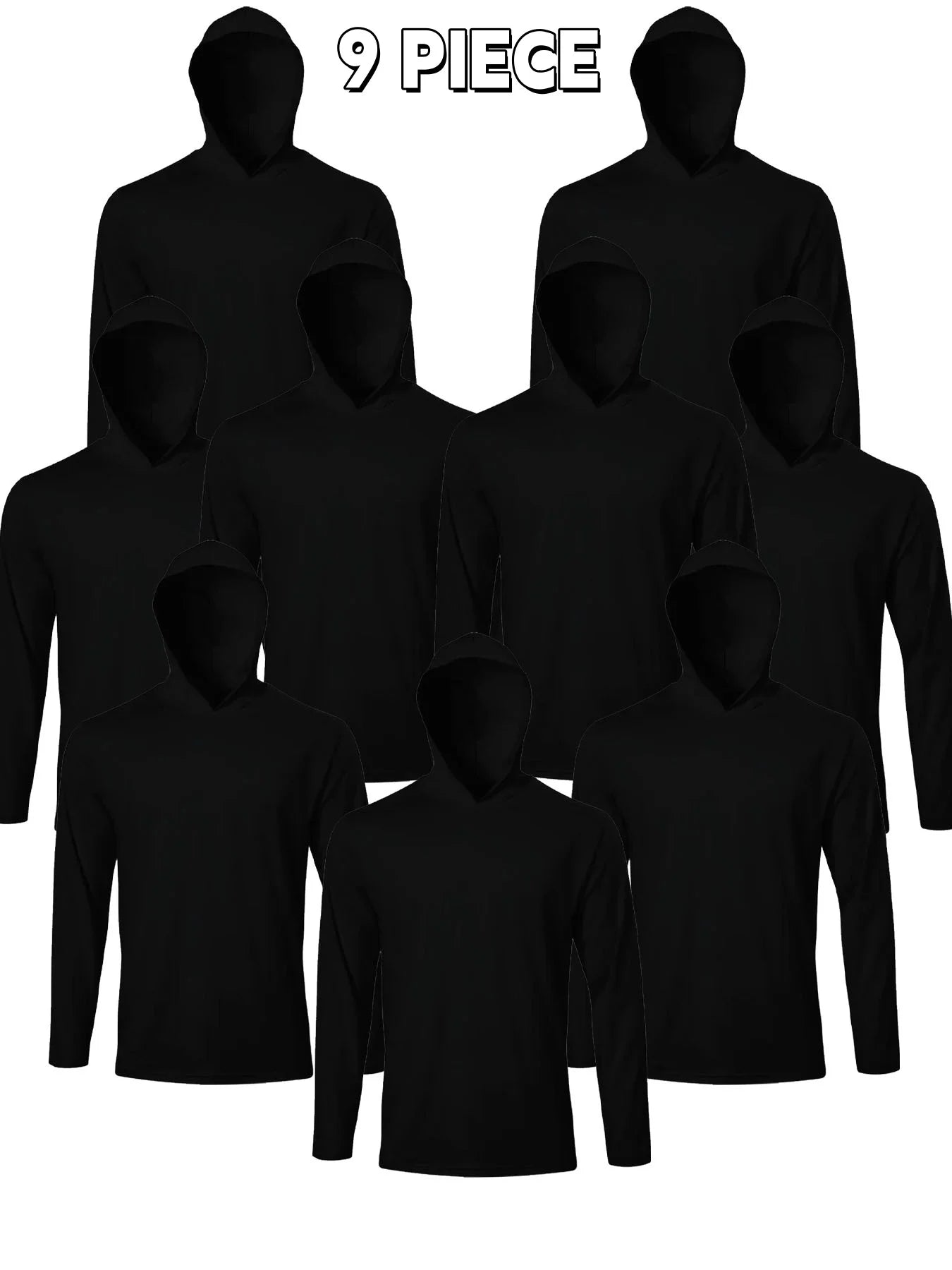Men's Hooded Long Sleeve Shirts Breathable Workout Tees