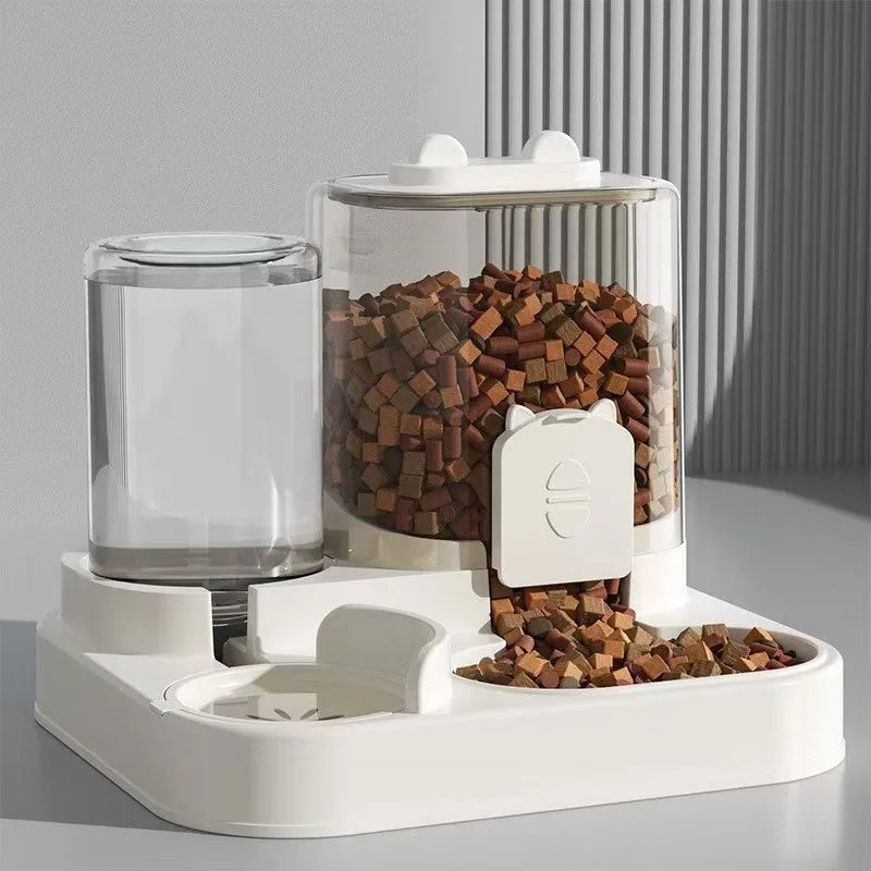 Automatic Pet Feeder With Water Fountain For Cats And Dogs Large Capacity