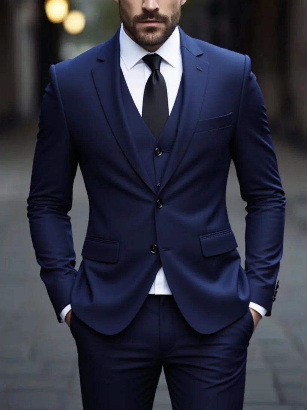 Men's Three Piece Suit Anti Wrinkle No Iron Formal Business Attire