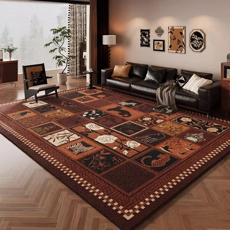 Facaishu Living Room Rug Cat Pattern Soft Cute Fleece Carpet
