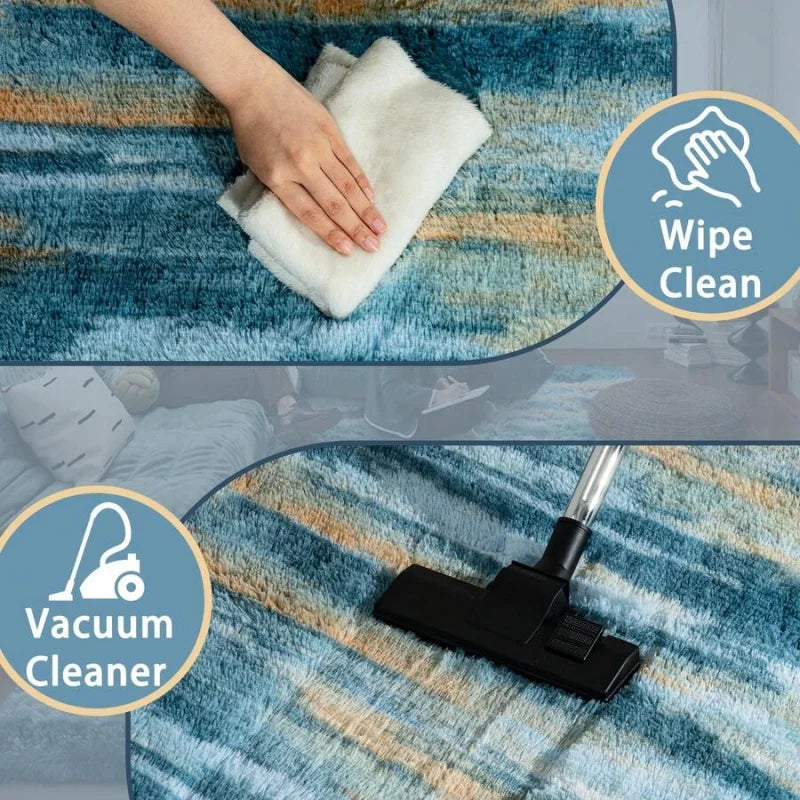 Indoor Soft Shag Plush Acrylic Rug For Bedroom Living Room