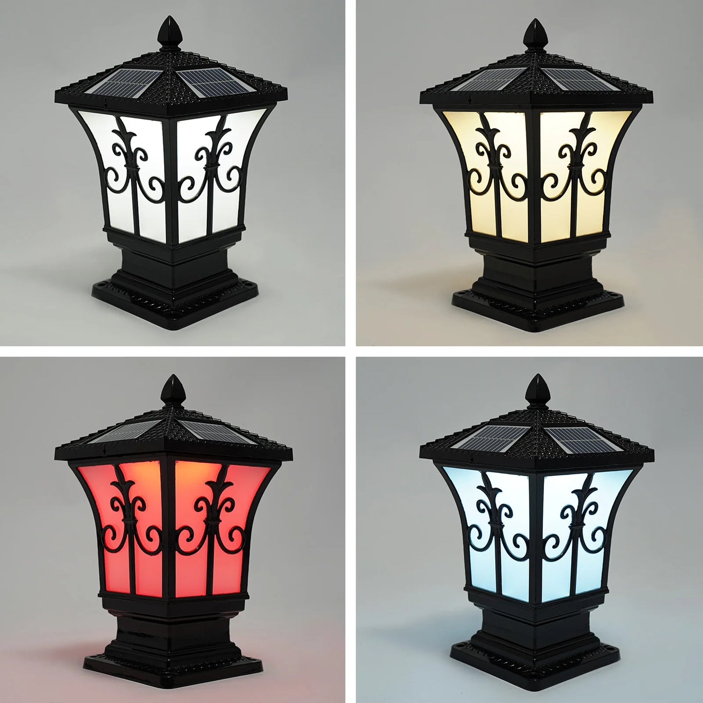 Bymaocar Outdoor Solar Post Light 85 To 265V With Remote