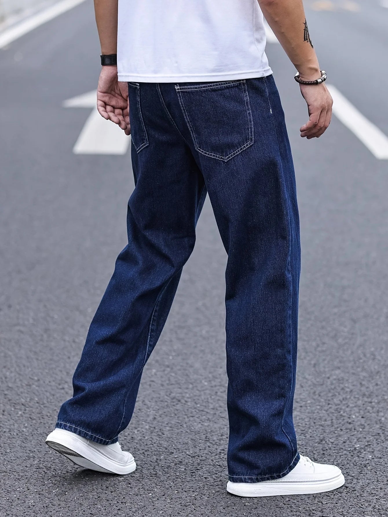 Men's Loose Fit Jeans Cargo Hip Hop Style Casual Pants