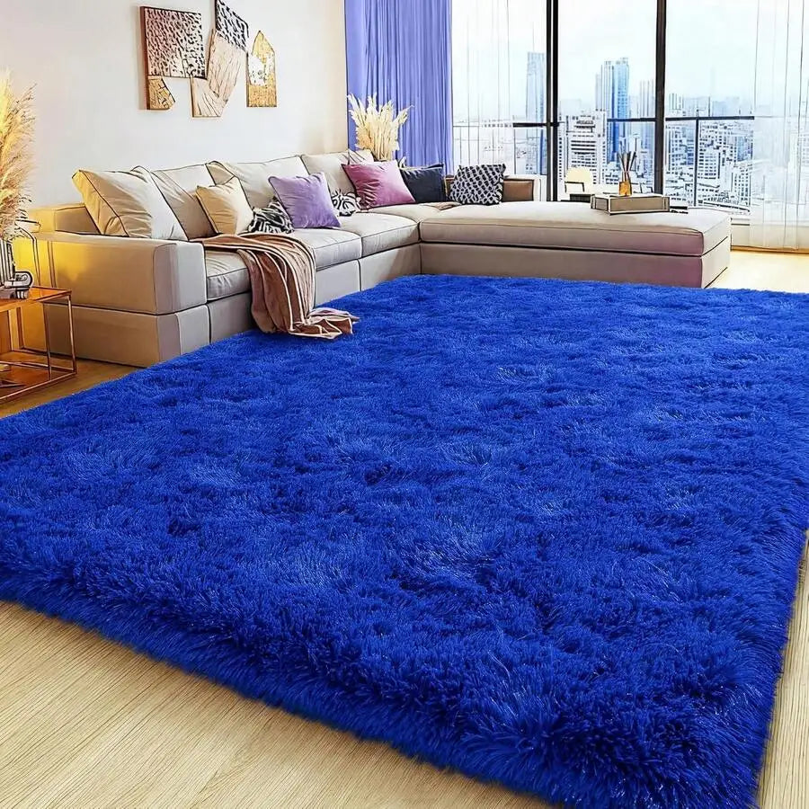 Indoor Soft Shag Plush Acrylic Rug For Bedroom Living Room