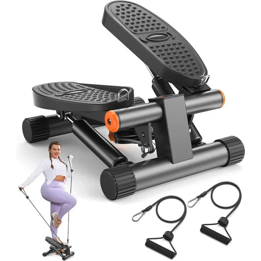 Mini Stair Stepper With Resistance Bands For Home Workout