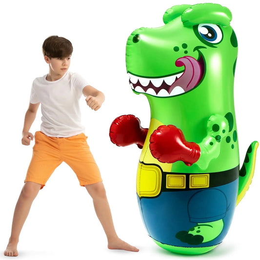 Joyfy Inflatable T-Rex Punching Bag for Kids Bounce-Back Action