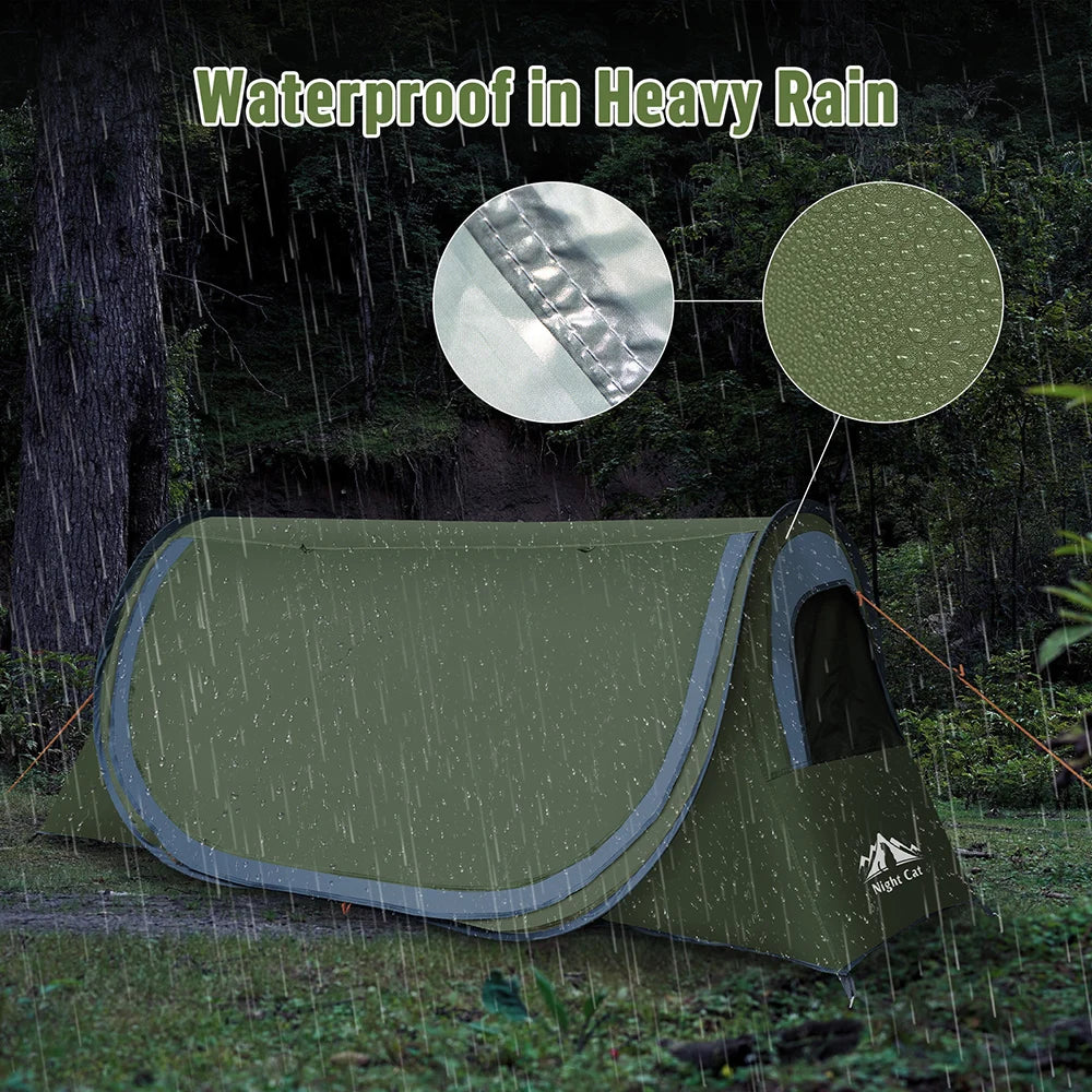 Night Cat Pop Up Camping Tent Waterproof Instant Setup