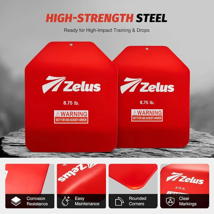 Weighted Vest Plates For Workout, Curved Steel With Clear Markings