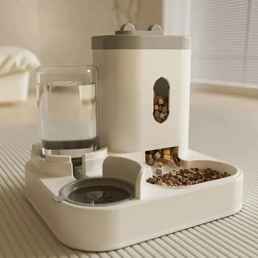 Automatic Pet Feeder With Water Fountain For Cats And Dogs Large Capacity