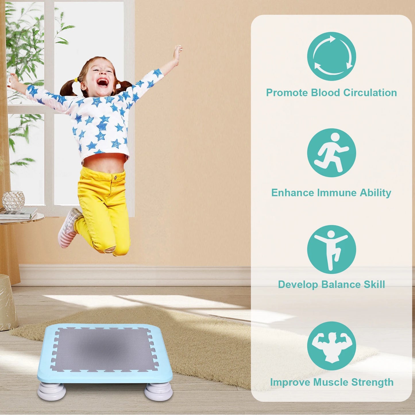 NONE Toddler Trampoline Indoor Rebounder for Kids