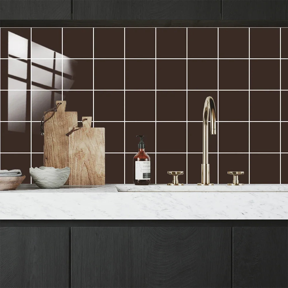 Diamond Tile Sticker Set 10 Pieces Peel And Stick Kitchen Backsplash Waterproof