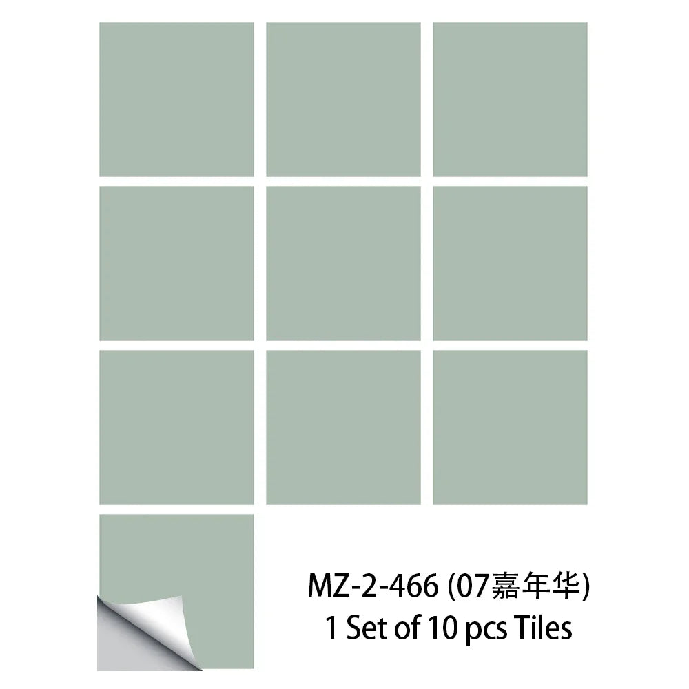 Diamond Tile Sticker Set 10 Pieces Peel And Stick Kitchen Backsplash Waterproof