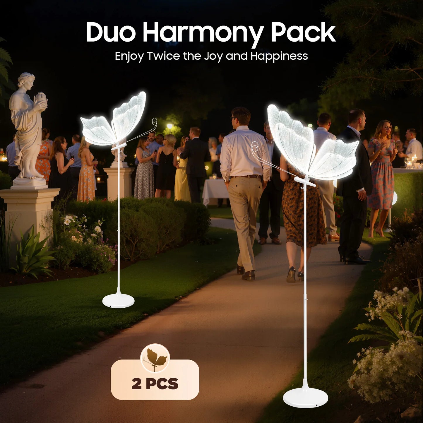 Bymaocar Butterfly LED Wedding Lights Adjustable Floor Lamps For Decor