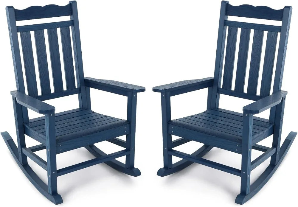 All-Weather Outdoor Rocking Chair With 400 Lb Weight Capacity